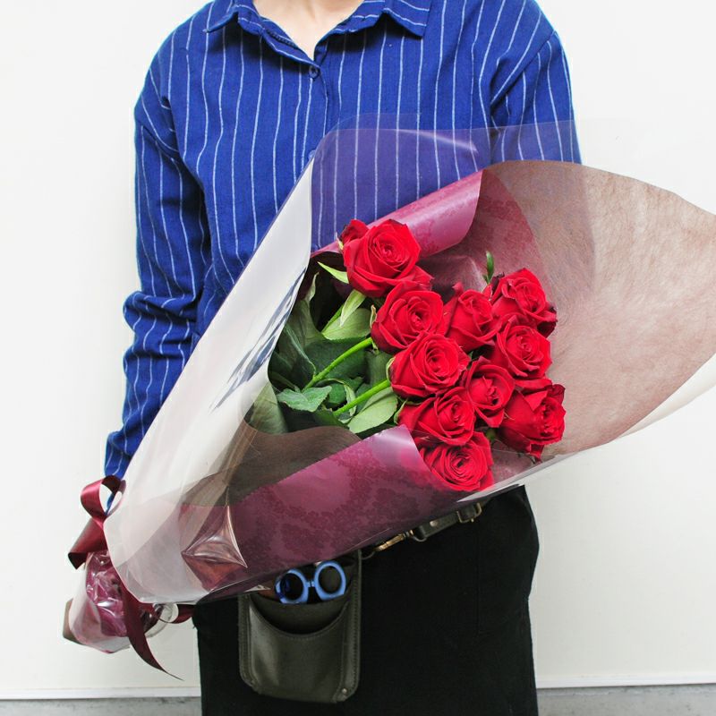10本以上から好きな本数で注文できる
  
  赤いバラの花束 本数指定 年の数