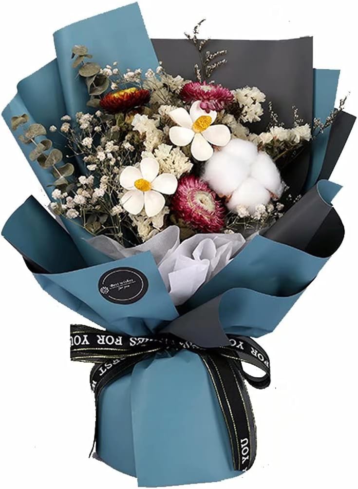 花ブーケ 花束 プリザーブドフラワー フラワー 母の日 手提げ袋付き メーセージカード付き 菊 可愛い コ